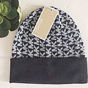 Michael Kors Women’s MK Logo Gray Beanie Hat